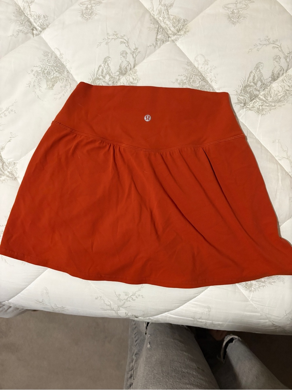 lululemon athletica Rust-Orange Circle Skirt with Built in Shorts